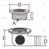 desague codo 38mm pvc inox 316 tapones imnasa ref 09121050