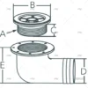 desague codo 38mm pvc inox ss316 tapones imnasa ref 09121356