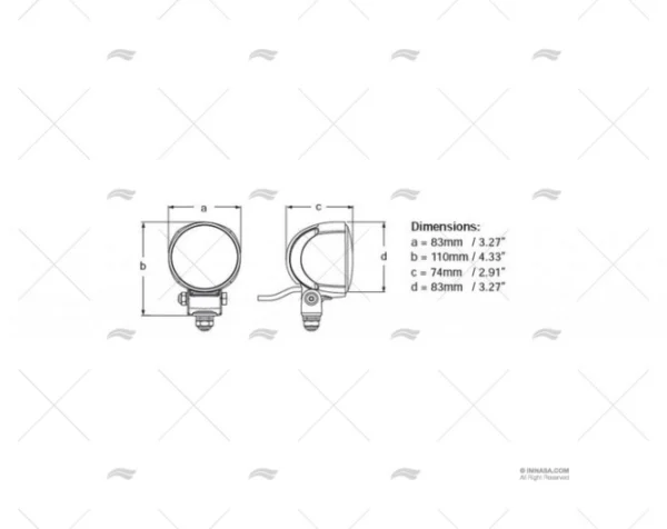 faro led module 70 blanco luz banera y cubierta imnasa ref 67000338