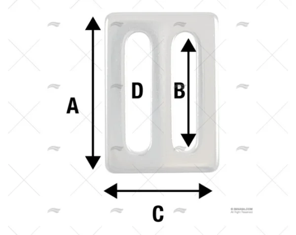 hebilla inox para arnes 62x34mm tensores imnasa ref 20250342