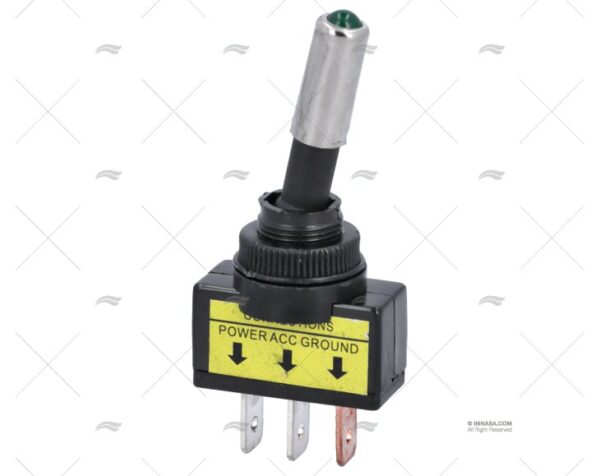 int on off 20a 12v 3pin luz verde interruptores imnasa ref 65001005