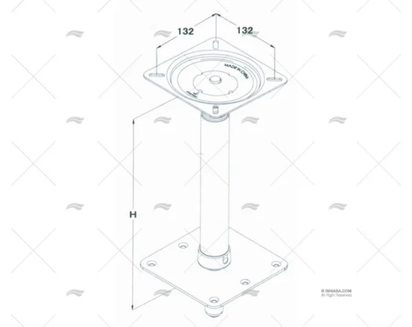 kit pedestal pesca 365mm pies imnasa ref 90700264