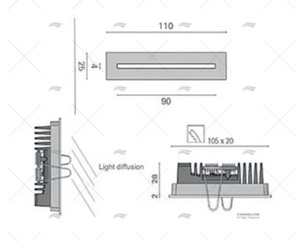 luz de cortesia led 10 30w 1 5w luz cortesia imnasa ref 65335152 1