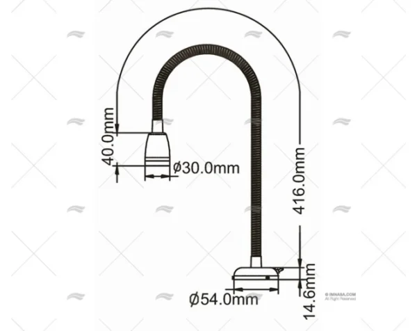 luz lectura led 8 30v laton cromado luces lectura imnasa ref 40251315