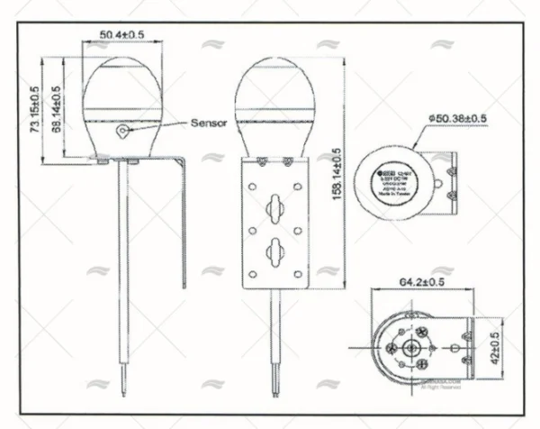 luz naveg todo horiz fondeo led 9 30v luces navegacion imnasa ref 40251121