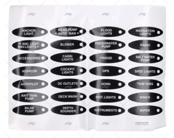 panel 6 pos 12v 20a gris 158x112mm paneles interruptores imnasa ref 67000204