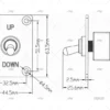 panel interruptor up down 44 5x63 5mm paneles interruptores imnasa ref 65000977