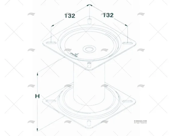 pedestal metal 177mm pies imnasa ref 90700262