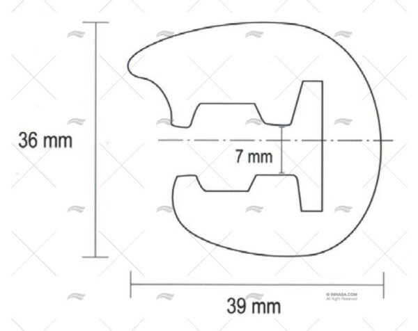 perfil pvc 35mm l35 negro 24m pv x m molduras y guias imnasa ref 90210047