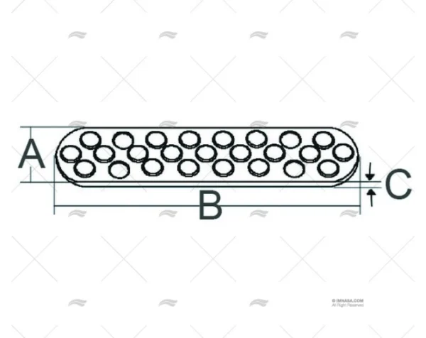 placa de peldano inox ss 316 180mm escaleras imnasa ref 09121666