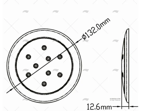 plafon de superficie led 12v inox plafones imnasa ref 40251283