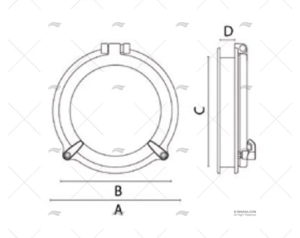 portillo aluminio 255x190mm portillos imnasa ref 35250077