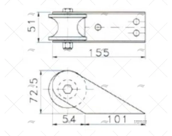 puntera 155mm inox cojinetes ancla imnasa ref 41250650