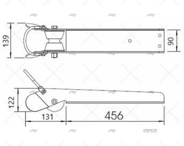 puntera inox ss 304 456mm cojinetes ancla imnasa ref 41250814