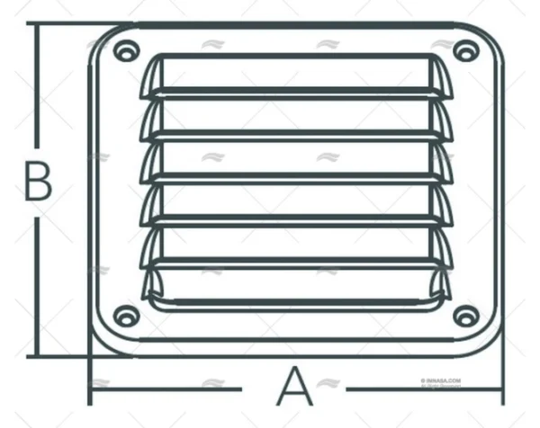 rejilla inox ss 304 127x122mm respiraderos y rejillas imnasa ref 09121722