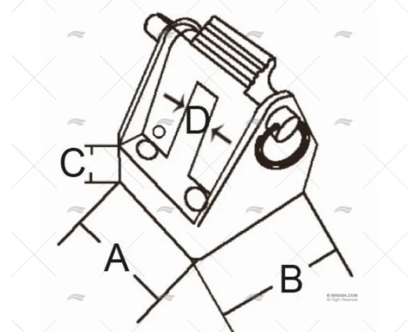 seguro de cadena inox ss 316 68mm cojinetes ancla imnasa ref 09121830