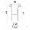 soporte ducha cg 3 4 duchas imnasa ref 41250232