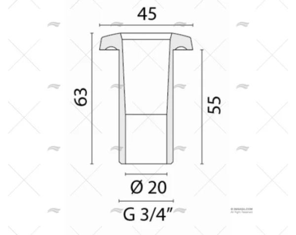 soporte ducha cg 3 4 duchas imnasa ref 41250232