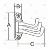 soporte percha inox 316 accesorios defensas imnasa ref 09121167