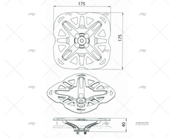 suspension cama 175x175 con base pies imnasa ref 64000264