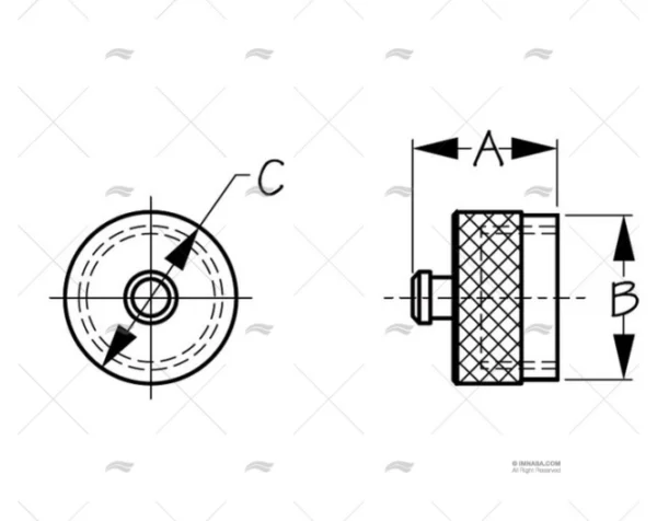 tapon y cadena cable uhf conectores antenas imnasa ref 40251519