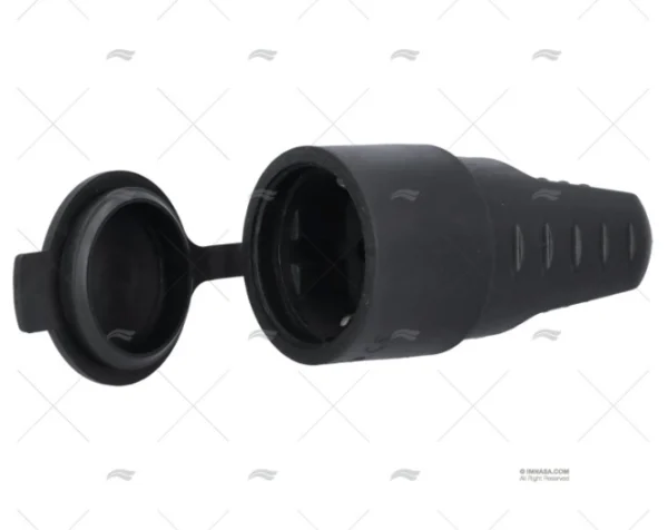 clavija elec goma hembra negra 3pin ip44 clavijas imnasa ref 64000064