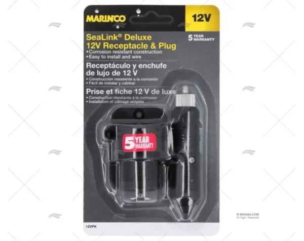 conector marinco mechero 12v con led clavijas imnasa ref 90865012