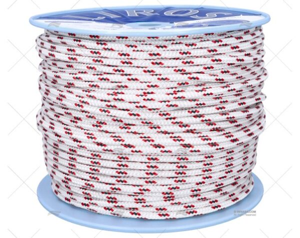 escota allround 08mm blanco rojo 200m drizas y escotas imnasa ref 001510800236