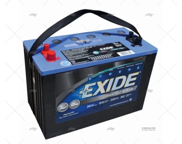 bateria 100a agm exide dual marine baterias imnasa ref 52000271