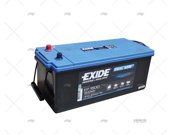 bateria 140a agm exide dual marine baterias imnasa ref 52000272