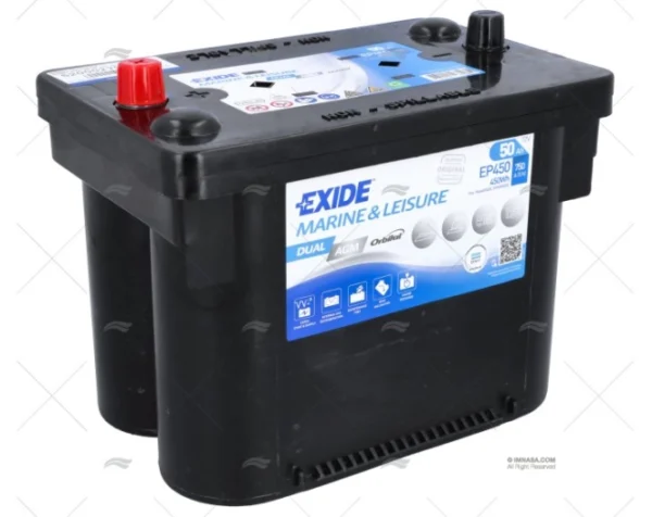 bateria 50a agm exide dual marine baterias imnasa ref 52000270