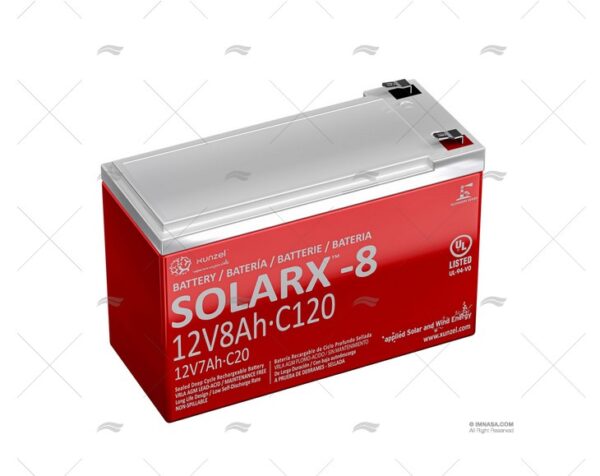 bateria 8a agm solarx baterias imnasa ref 65000556