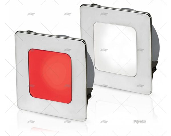 luz euroled 95 cuadrada blanca roja plafones imnasa ref 67000401