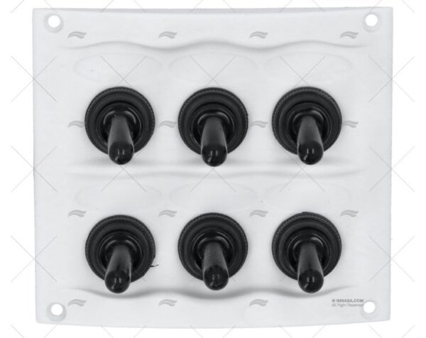 panel 6 pos 12v 20a blanco 95x107m paneles interruptores imnasa ref 67000203