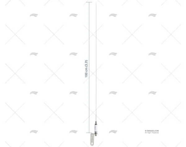 antena vhf 1 00mt 3db inox scout antenas imnasa ref 65000791