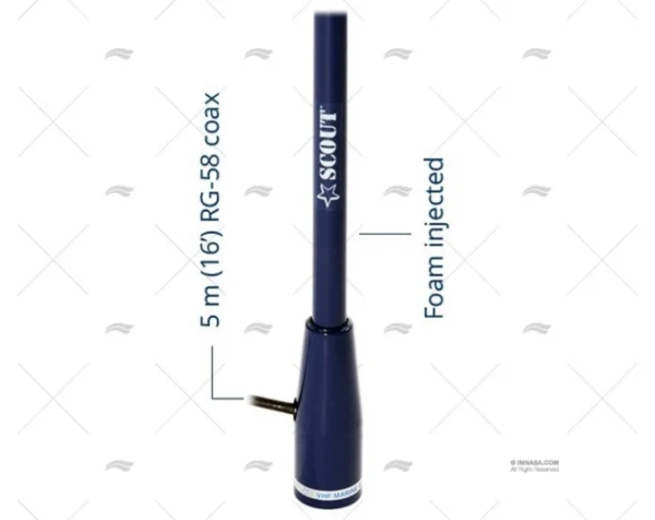 antena vhf 1 50mt 3db azul scout antenas imnasa ref 65000781 1