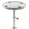 Mesa redonda, 60 cm diámetro, pie ajustable y desmontable con base, altura 50 - 70 cm