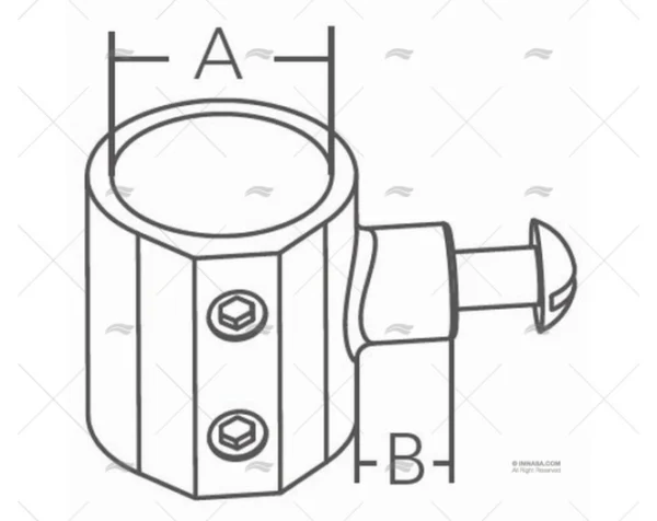 ABRAZADERA TOLDO INOX SS316 22,4mm