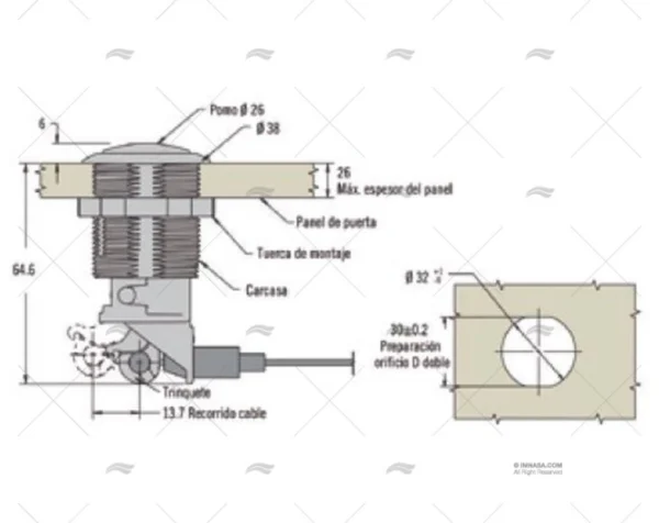 ACTUADOR ABS NEGRO SOUTHCO
