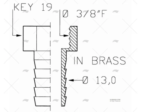 ADAPTADOR GRIFO HEMBRA 3/8-TUBO 13mm ARAVON