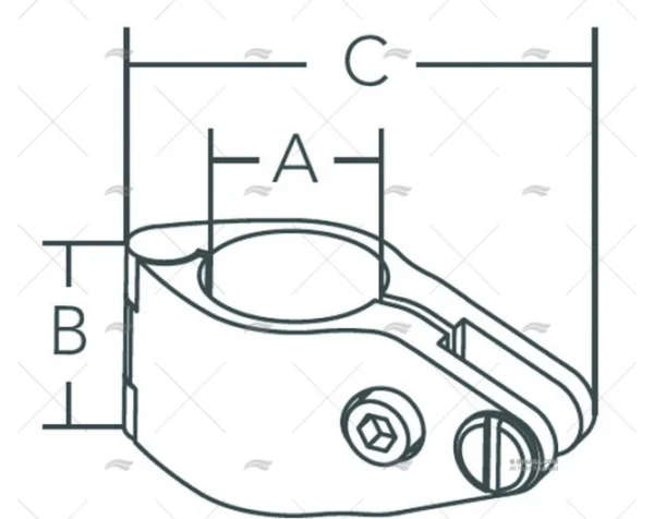 ADAPTADOR INOX SS316 C/PASADOR 22,2mm MARINE TOWN