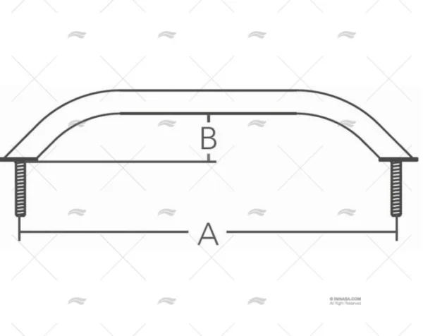 AGARRADERA INOX SS316 C/ESPARRAGOS 338mm MARINE TOWN
