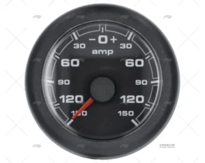 AMPERIMETRO OL 150A 12/24V 52mm NEGRO