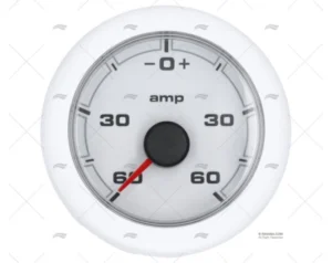 AMPERIMETRO OL 60A 12/24V 52mm BLANCO