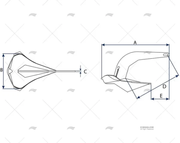 ANCLA INOX EPSILON 6Kg LEWMAR