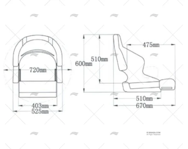 ASIENTO 525X600 BLANCO