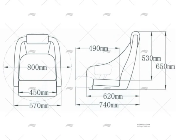 ASIENTO 570X650 BLANCO