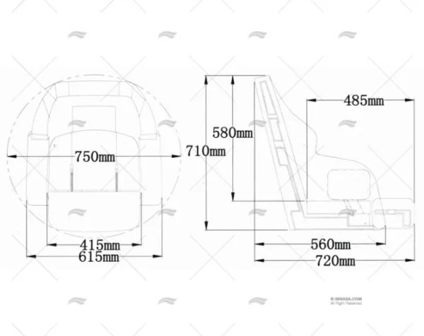 ASIENTO 615X750 BLANCO