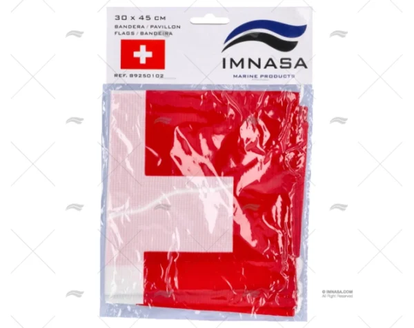 BANDERA SUIZA 45x 30cm