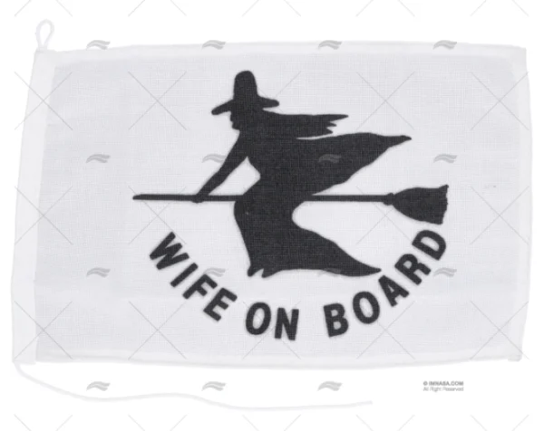 BANDERA WIFE ON BOARD 30x 20cm ADRIA BANDIERE